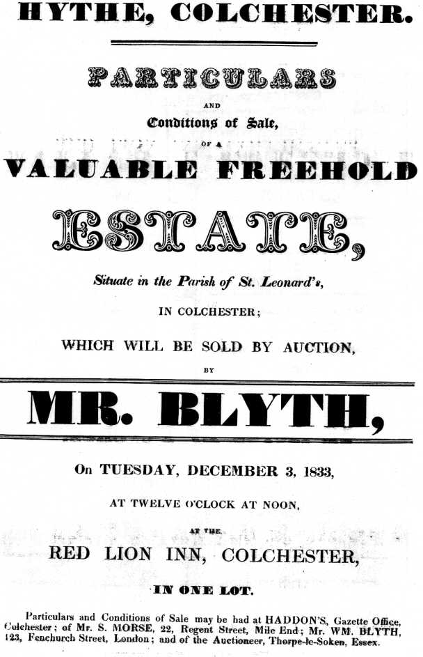 daniel blyth 1833